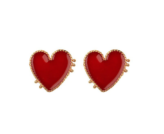 Flush Heart Earrings
