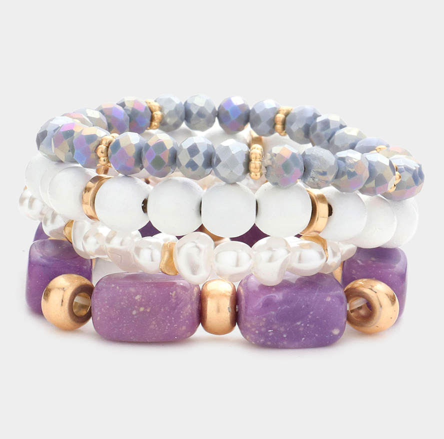 Purple Energy Bracelet Set
