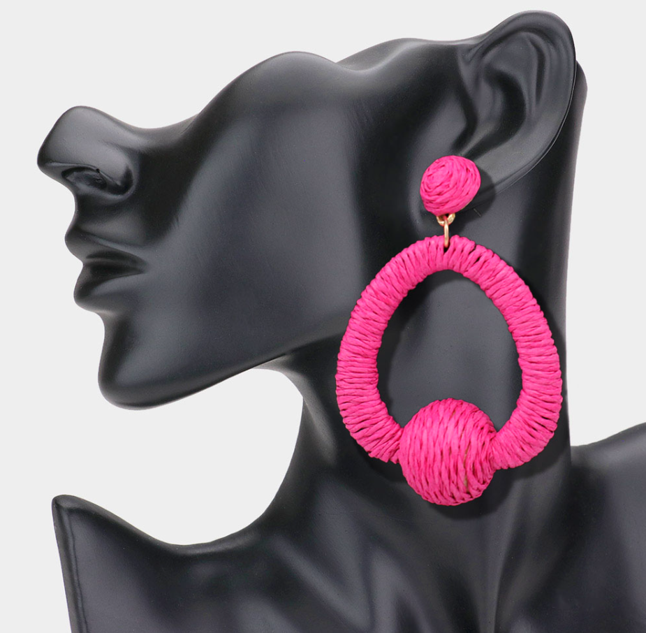 Pink Orb Earrings