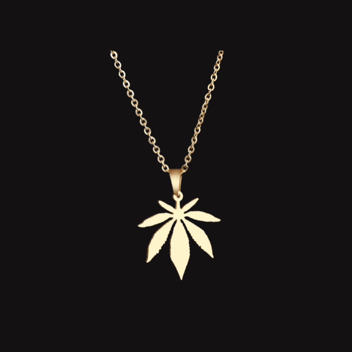 Golden Leaf Necklace - KM Dazzli