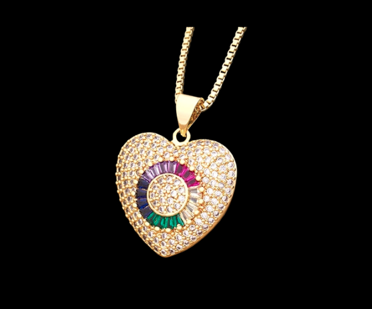 Heart Studded Necklace