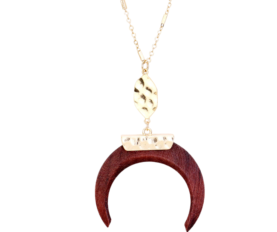 Wooden Horn Necklace